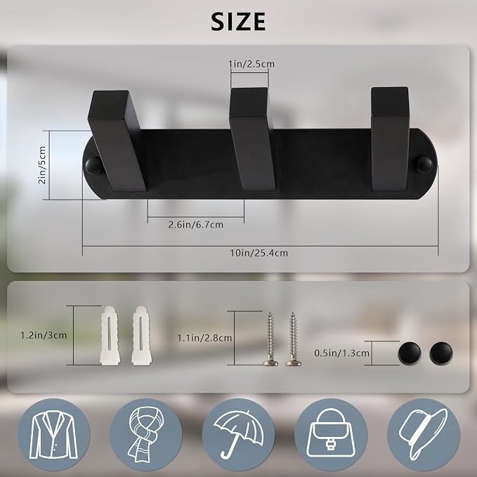 NINETREX Coat Rack Wall Mounted, and Hallway - Image 2