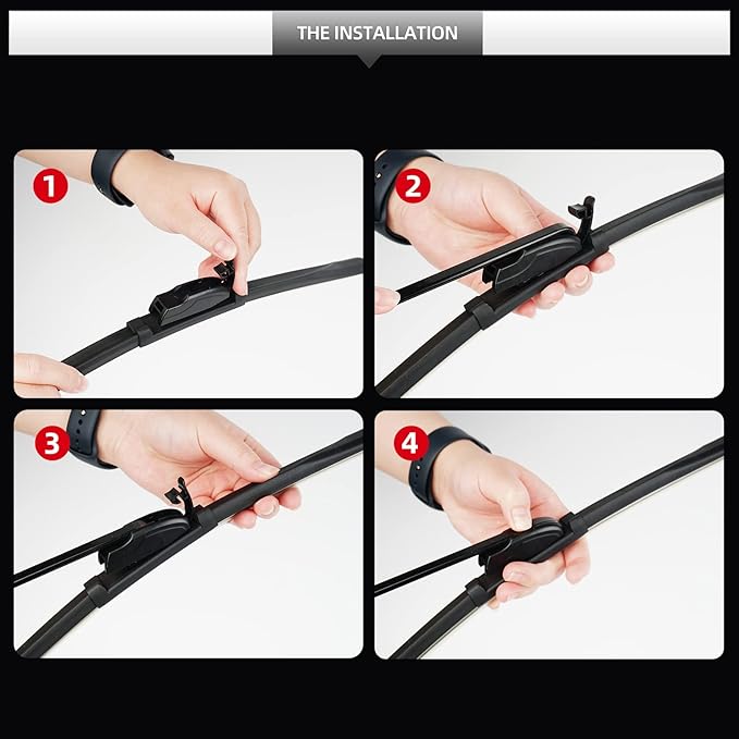 Replacement for BMW X6 2014-2019 Windshield Wiper Blades, 3 Pieces of Car Front - Image 5