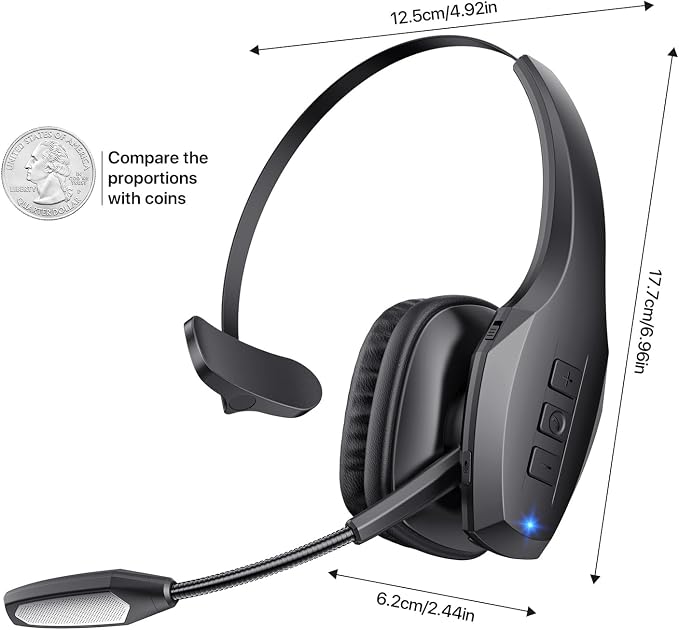 Trucker Bluetooth Headset, Wireless Headset - Image 9