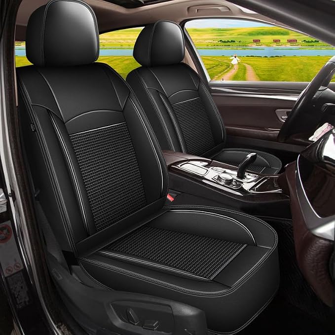 Front Seat Covers for Toyota Camry 2012-2023 2024 2025 Leather Ice Silk by DISUTOGO
