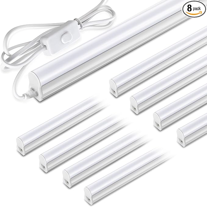 Pak 4FT LED Shop Lights, 2300LM 6500K Cool White, 20W Energy Efficient Linkable by Paklighting