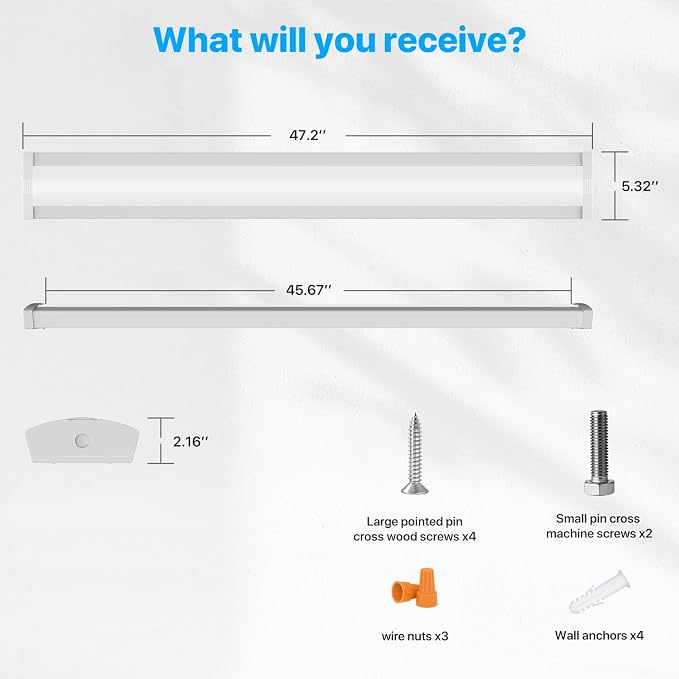 HYPERLITE 4ft LED Wraparound Light 60W, 6600LM 4' LED Shop Lights Fixture - Image 7