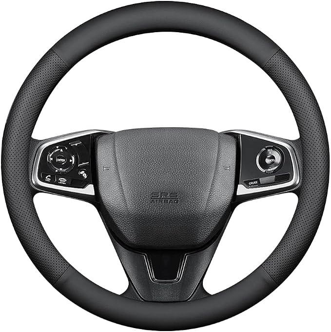 New Nappa Leather car Steering Wheel Cover, Breathable Full Surround Universal - Image 3