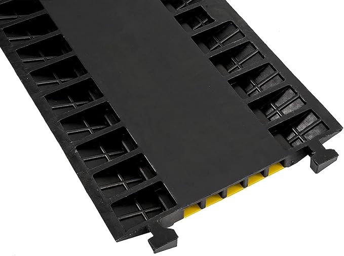CXRCY 5 Channel Cable Protectors Ramp, 18000lbs Capacity Heavy Duty Rubber - Image 9