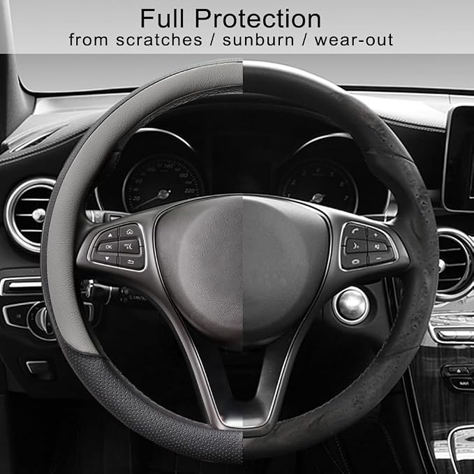 COFIT Breathable Car Steering Wheel Cover 15 inch Auto Universal Leather Wrap - Image 5