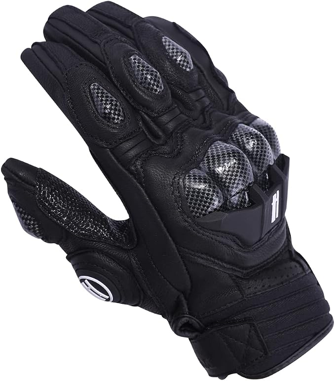 Harssidanzar Breathable Leather Motorcycle Gloves Touchscreen - Image 3