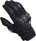 Harssidanzar Breathable Leather Motorcycle Gloves Touchscreen by Harssidanzar
