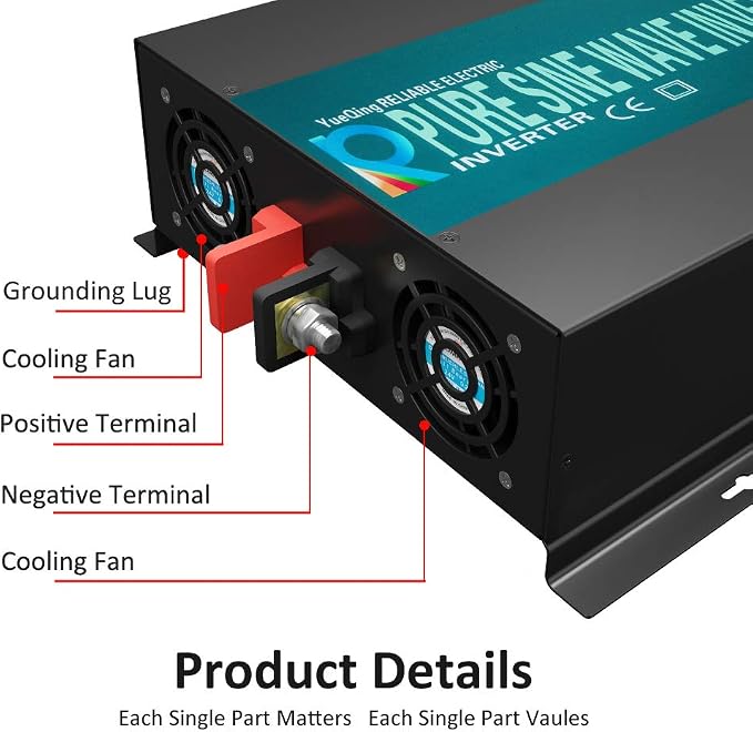 WZRELB Pure Sine Wave 5000W 24V Power Inverter DC to AC Power - Image 3