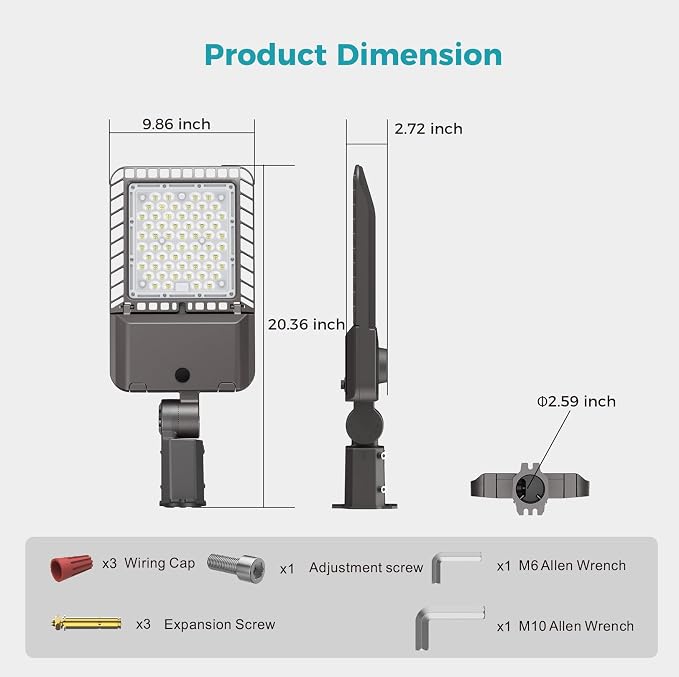 180W LED Parking lot Light Commercial Oudoor Lighting Shoebox Light - Image 8