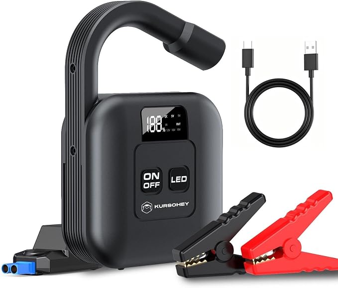 Portable Car Jump Starter with Camp Light, 2000A Peak, Ultrasafe 12V Battery - Image 2