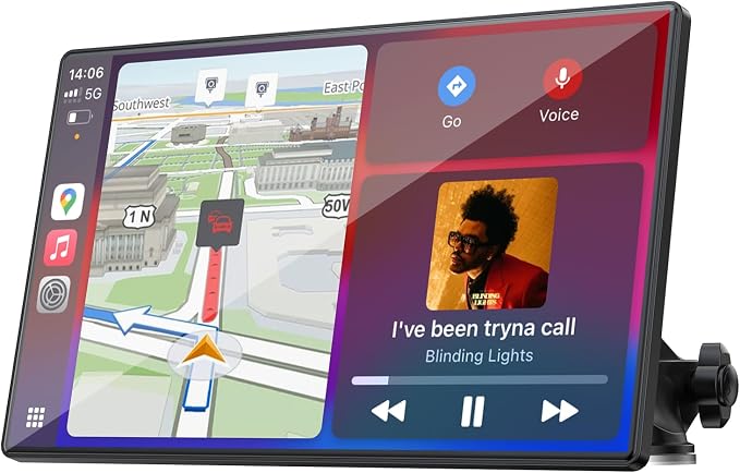 Carplay Screen for Car, Mirror Link, Voice Control, Hands-Free Calling by Topexplore