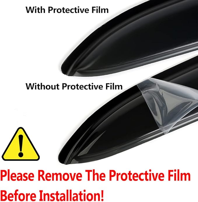 94005 Side Window Visors Wind Vent Deflector, Dark Smoke Window Shade - Image 3