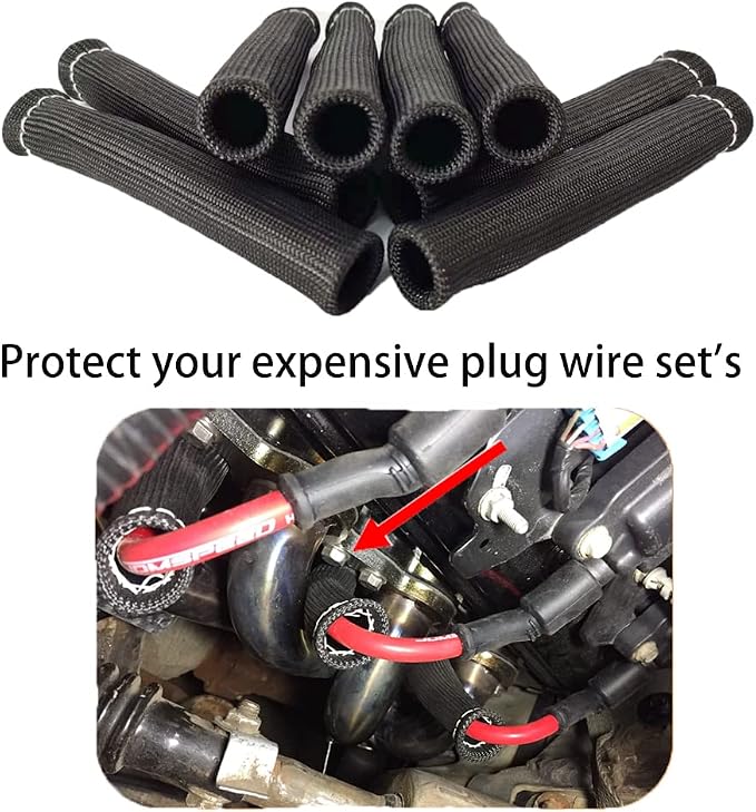 Spark Plug Wire Boots Thermal Protection Insulator Sleeve, 1200 Degree Heat - Image 7