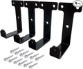 4 PCS black heavy duty metal flat j hooks by Jouray
