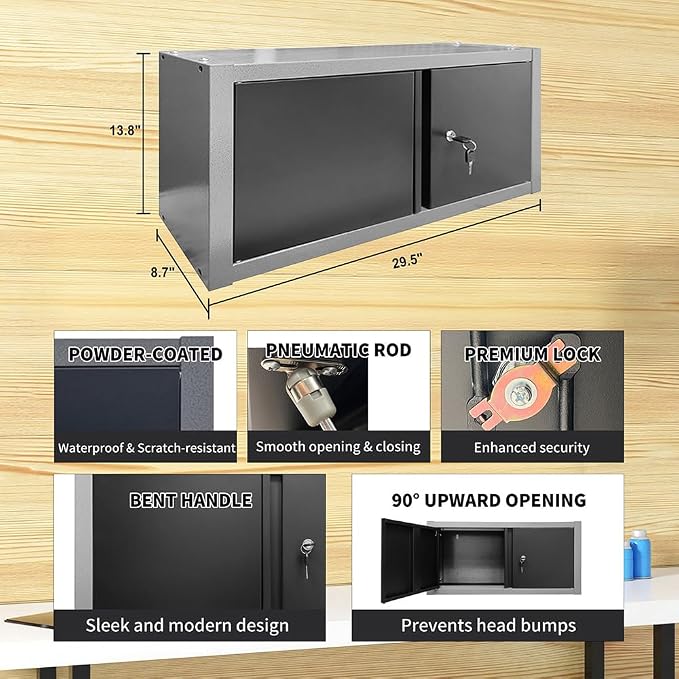 JZD Metal Tool Storage Cabinet Set, Pro Tool Organization System - Image 4