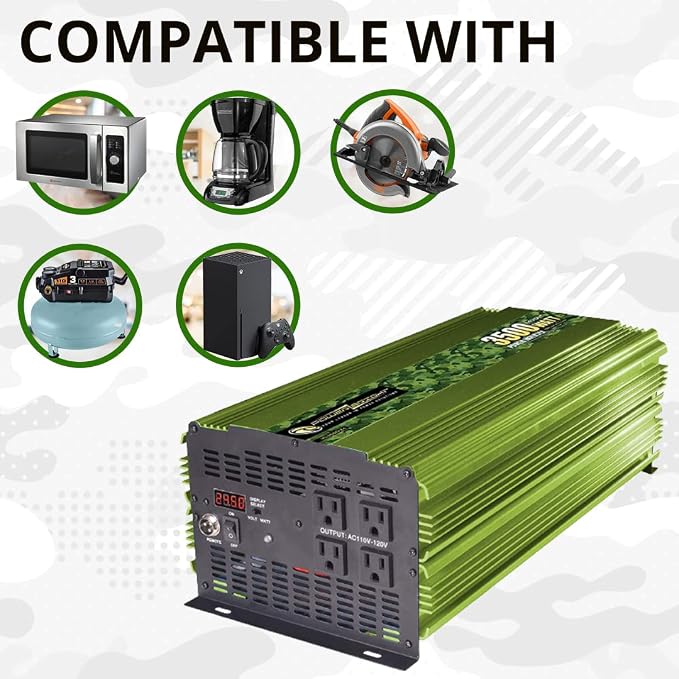 3500 Watt Power Inverter, LCD Digital Display & Wireless Remote Control - Image 4