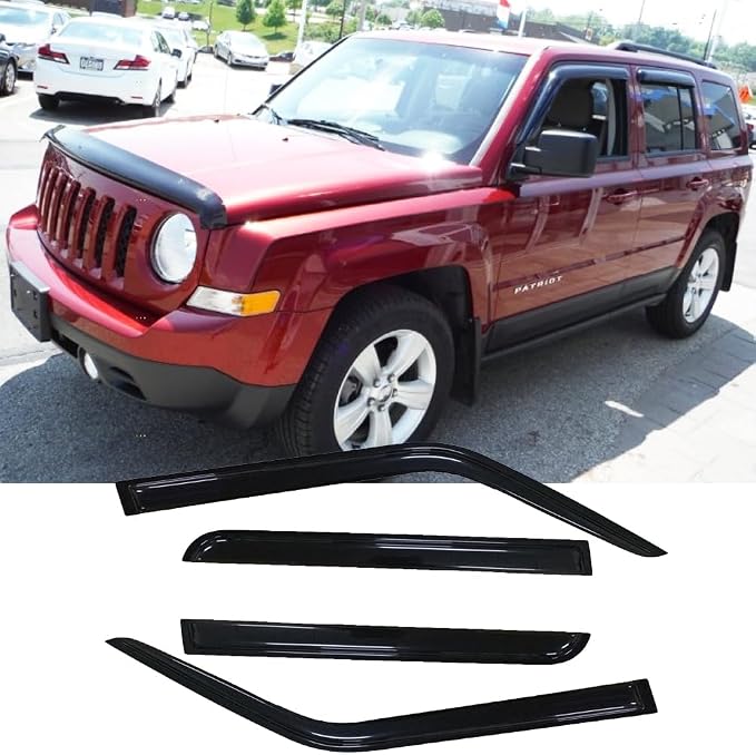 94359 Side Window Wind Deflector, Dark Smoke Window Visor fit by STARTSHIP