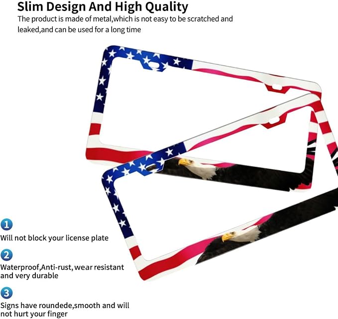 American Flag License Plate Frame American Flag License Plate Holder American - Image 2