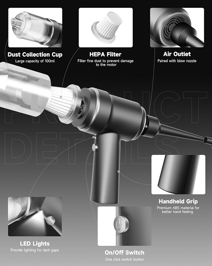 Handheld Vacuum Cordless Rechargeable - Image 3