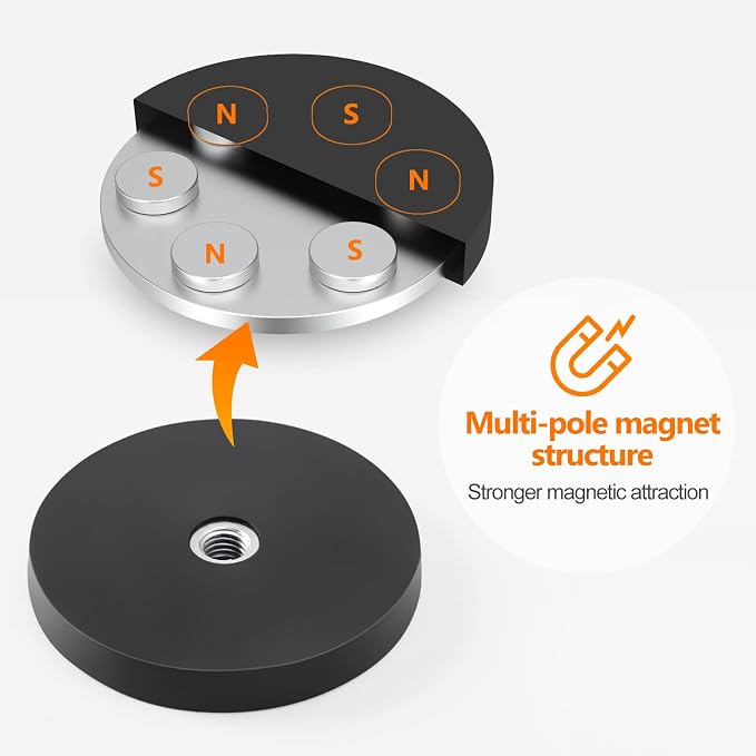 Homde Heavy Duty Magnetic Hook, 2 Velcro Strap and 2 Magnet Holder Combine - Image 2
