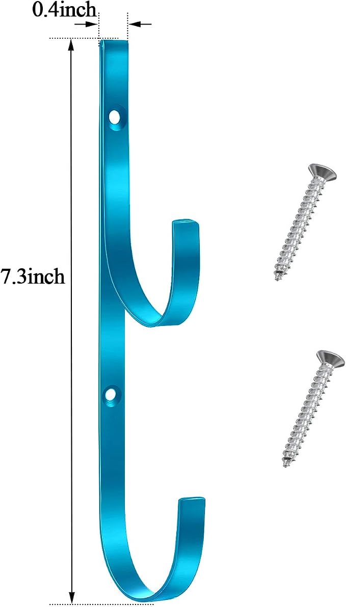 6 Pieces Pool Pole Hook Hanger Swimming Metal Brackets Pool Hook - Image 3