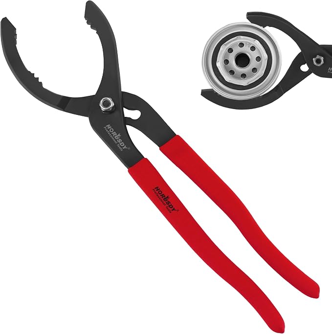 HORUSDY 12" Adjustable Oil Filter Pliers, Adjustable Oil Filter Wrench Removal by HORUSDY