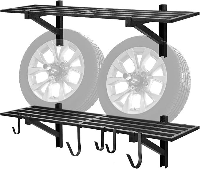 2 Pack Heavy Duty Garage Wall Shelving, Holds 200 lbs Each, Garage Shelving by Unknown