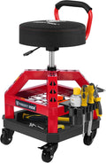 Rolling Shop Stool with Wheels, Heavy Duty Garage Work Mechanic Stool with by FreekyRock
