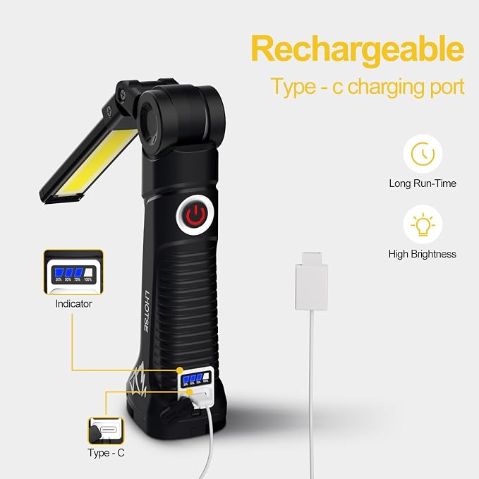 Tool Gifts for Men Dad Him, Rechargeable Work Lights, LED Work Light - Image 7