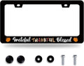 Grateful Thankful Blessed License Plate Frame Thanks Giving License Plate by BRAGHRTED