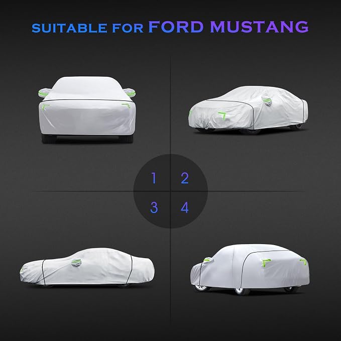 Car Cover Custom Fit for Ford Mustang 1994-2025, Chevy Camaro 2010-2025 - Image 7