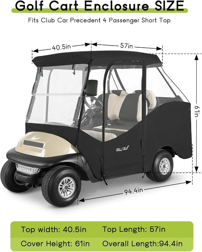 4 Passenger Golf Cart Enclosure - Image 2