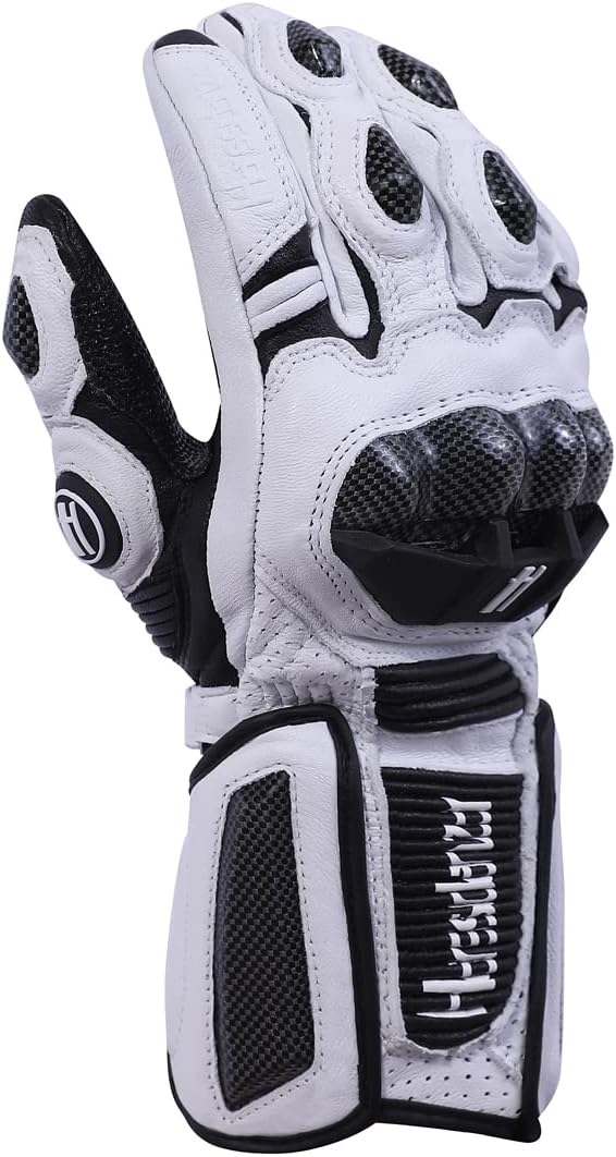 Harssidanzar Leather Motorcycle Gloves - Image 3