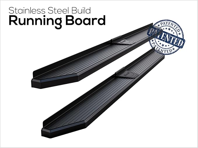 APS Black Stainless Steel Running Boards Style Compatible - Image 4