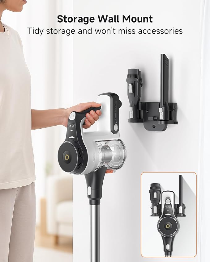 YONNDER Cordless Vacuum Cleaner, 48KPA/550W/60Mins Powerful Stick Vacuum - Image 8