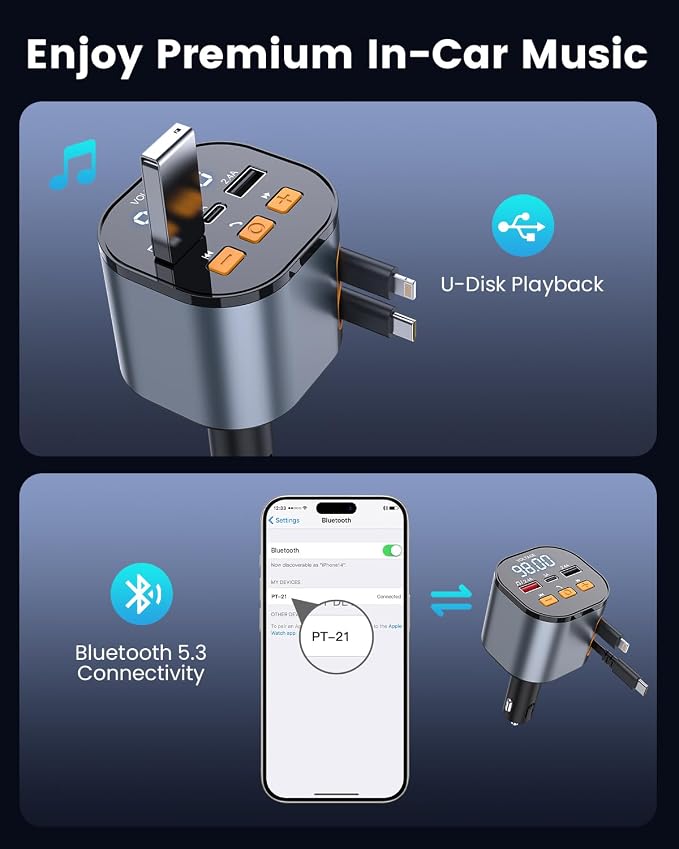 81W Retractable PD Car Charger - Image 6