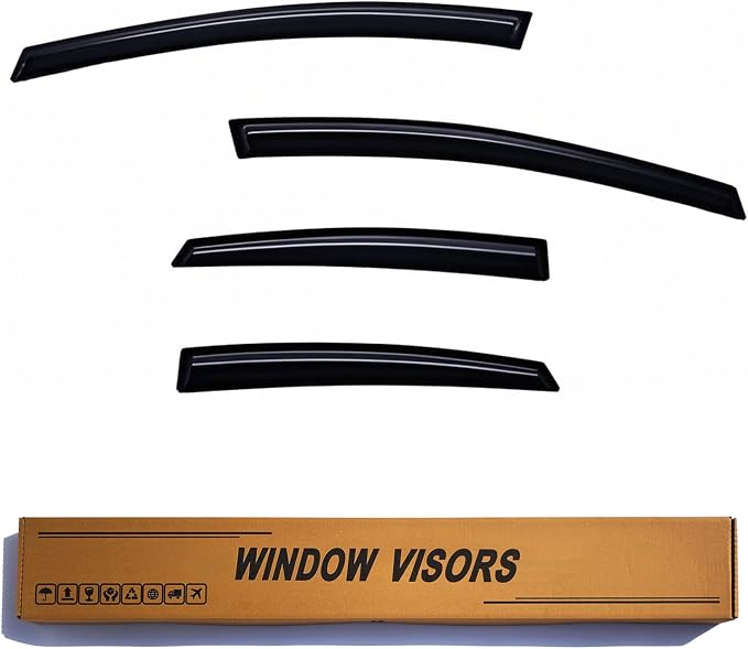 Window Visors Rain Guards fits 2010-2015 Prius, Out-Channel Window Wind - Image 2