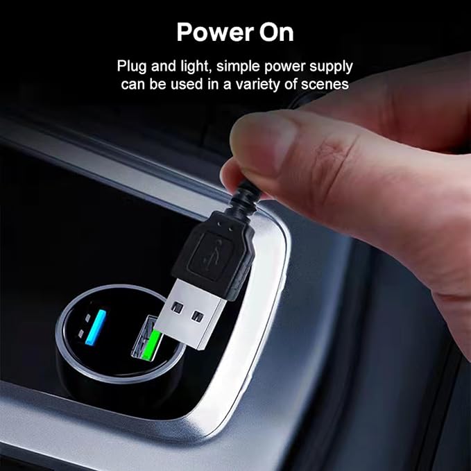 USB Car LED Lights, Interior Car Lights Strip 7 Colors Ambient Lighting - Image 6