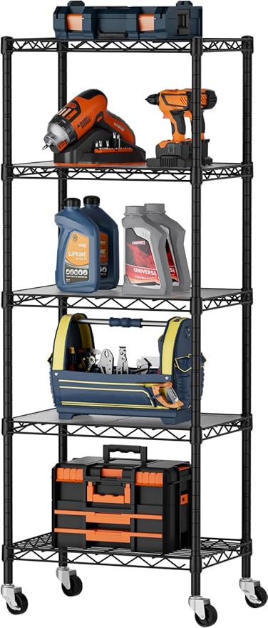 SINGAYE 5 Small Wire Shelves Kitchen Pantry Close Home Organizers and Storage by SINGAYE