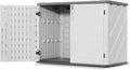 Macrout 25 Cu.Ft Small Plastic Outdoor Storage Cabinet by MMACROUT