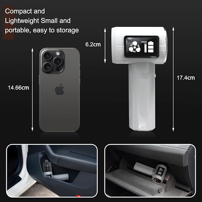 Mini Cordless Handheld Vacuum Cleaner, 21000Pa Strong Suction, 2-Speed USB-C - Image 4