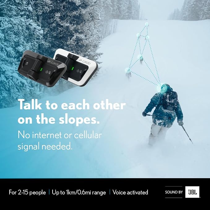 Cardo PACKTALK Outdoor Helmet Communication System, Snowboard and Cycling - Image 3