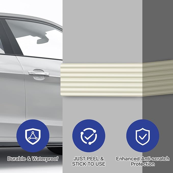Garage Wall Protector 3.15in x 10ft Self-Adhesive Rubber Bumper Protectors Strip - Image 4