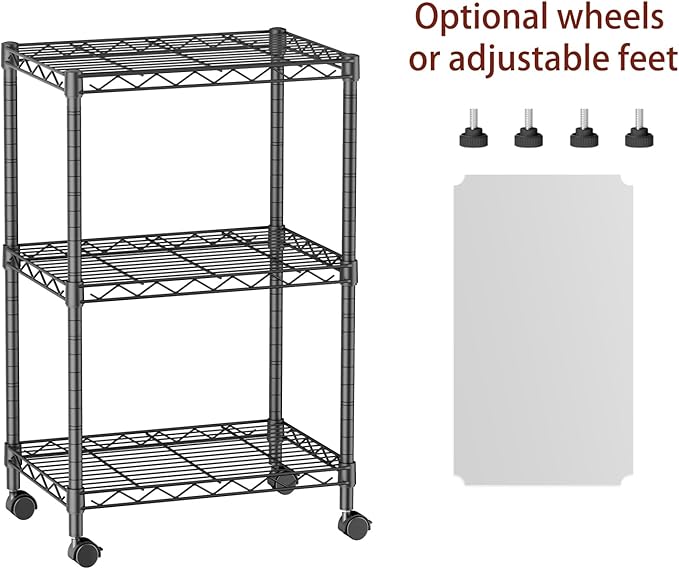 SINGAYE 3 Small Wire Shelves Kitchen Pantry Close Home Organizers and Storage - Image 4
