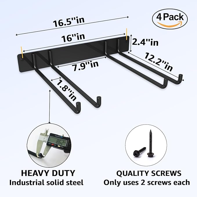 YYR Folding Chair Storage Rack, Garden Tool & Foldable Chairs Organizer Hangers - Image 3