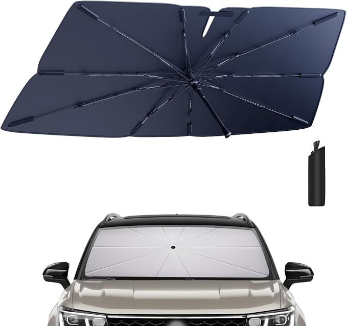Windshield Sun Shade Umbrella for 2022-2025 Volkswagen VW Taos Accessories: by HIMUMOY