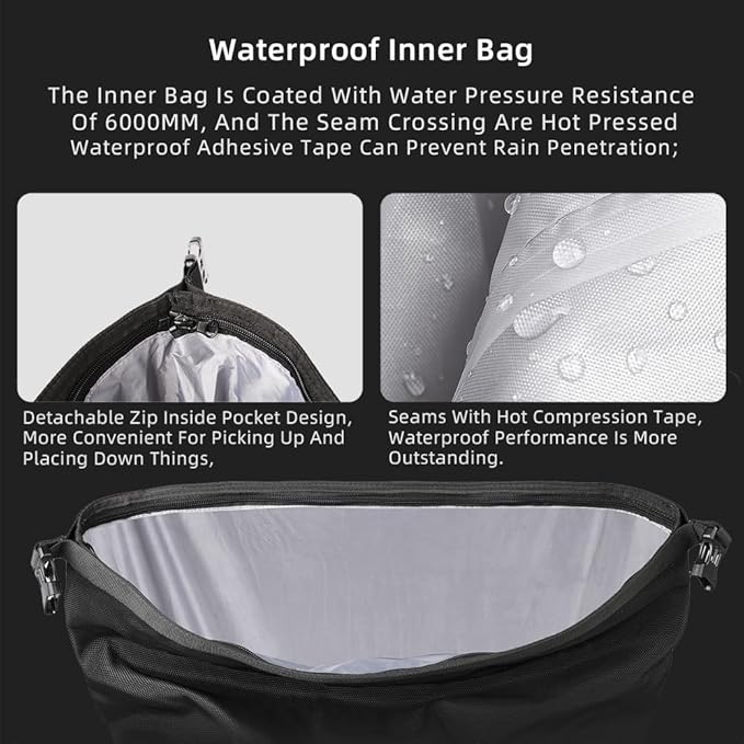 Rhinowalk Motorcycle Saddle Bag Waterproof Motor Pannier Bag Luggage Pack Quick - Image 8