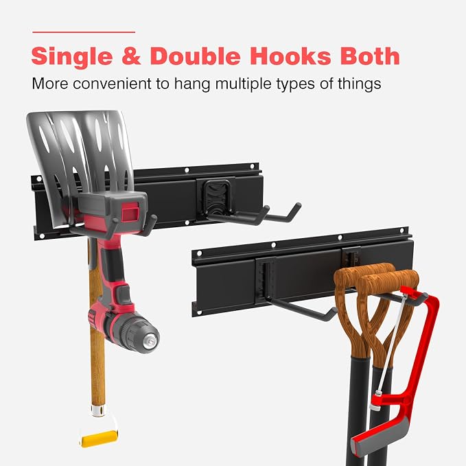 Wall-Mounted Garage Tool Organizer: 64 Inch Heavy-Duty Garden Rack & Wall - Image 4