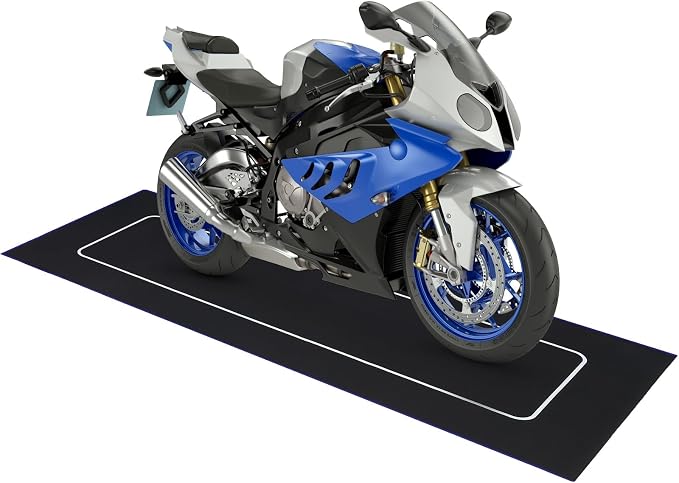 Motorcycle Mat 98 x 31 Inch Garage Floor Rug Washable Parking Mats by Drydiet