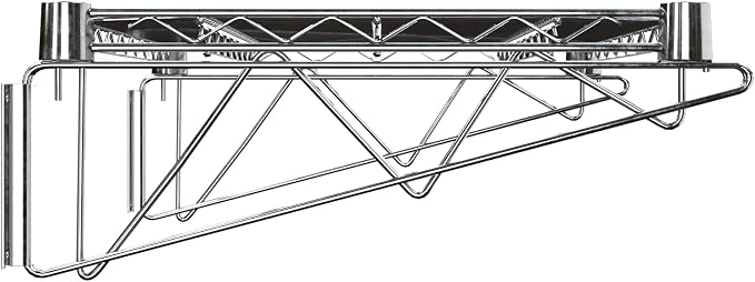 18" x 24" Chrome Wire Wall Mount Shelf - Image 4